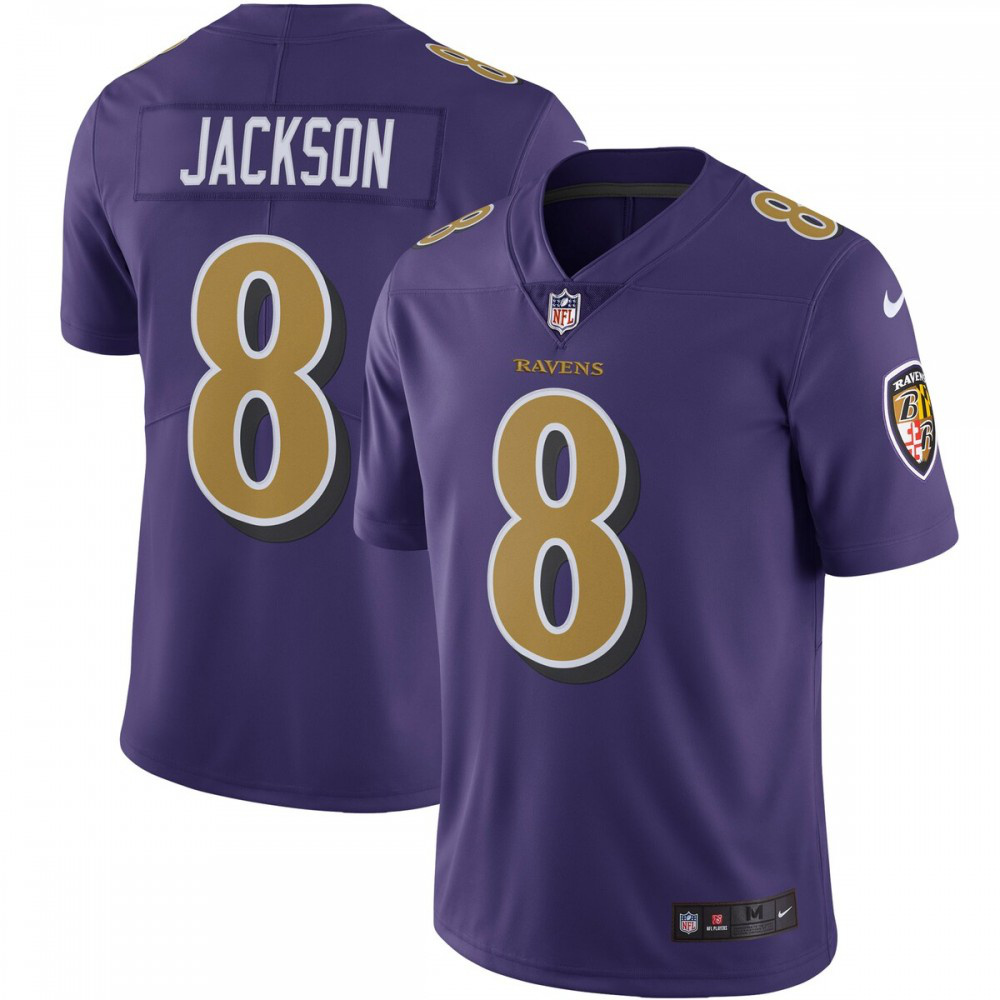 Lamar Jackson Baltimore Ravens Nike Color Rush Vapor Limited Jersey - Purple-Profan Arena